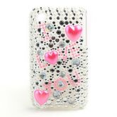 Case de Volta com Cristais I Love You para Iphone 3S