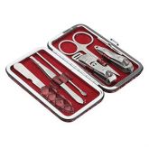 Kit de manicure vermelho (6 peças)