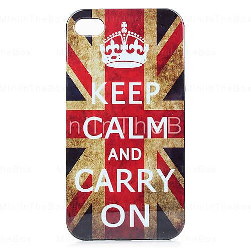 Case Uk Flag Estilo Protetora Keep Calm para Iphone 4S